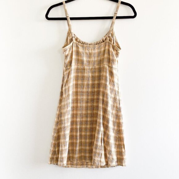 UO Linen Plaid Mini Dress - Picture 6 of 6